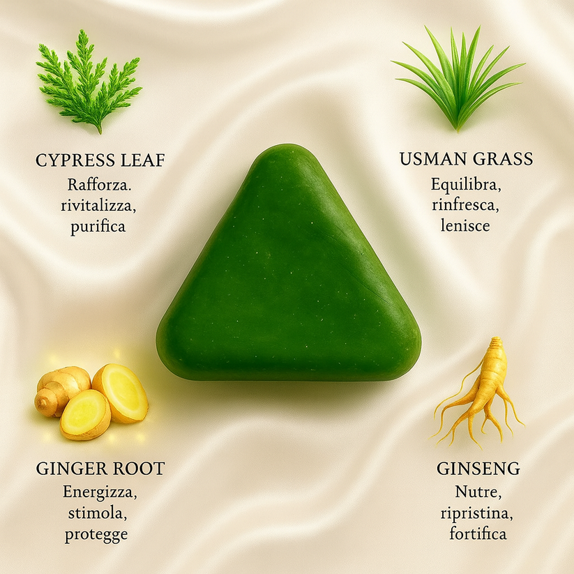 Ingredienti shampoo solido verde